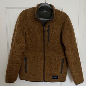 Eddie Bauer Men's Tan Sherpa Fleece Jacket